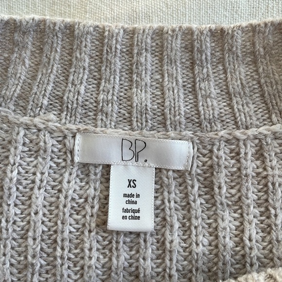 Bp Oatmeal Lightweight Knit Crewneck Sweater Size XS - Picture 4 of 7